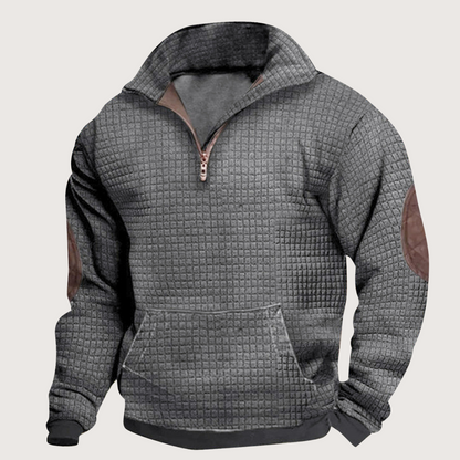 Swen™ | Rutig Zip-up Tröja